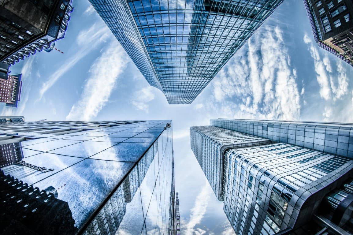 Modern buildings symbolizing property investment